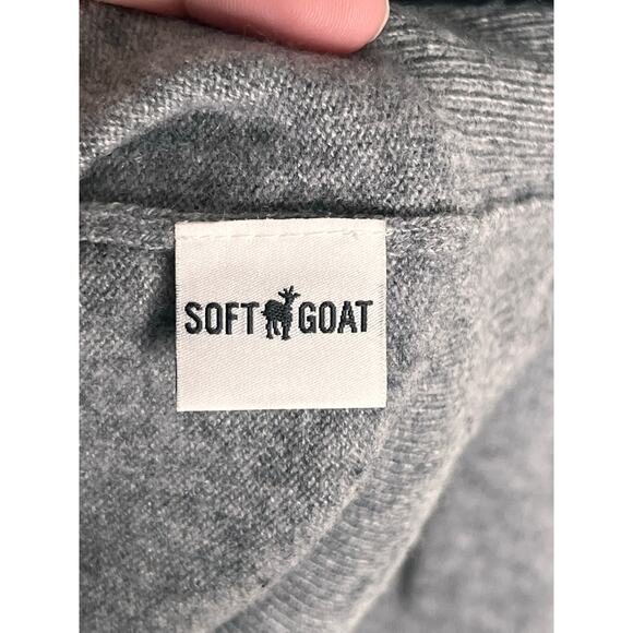 Soft Goat 100% Cashmere Long Sleeve Crew Neck Jumper Sweater Gray Medium - Picture 6 of 10